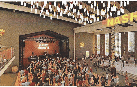 Nashville Room — proposed stage and dance floor.